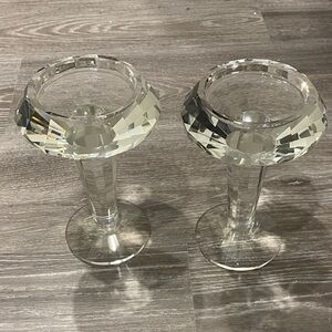 Elegant Crystal Candle Holders